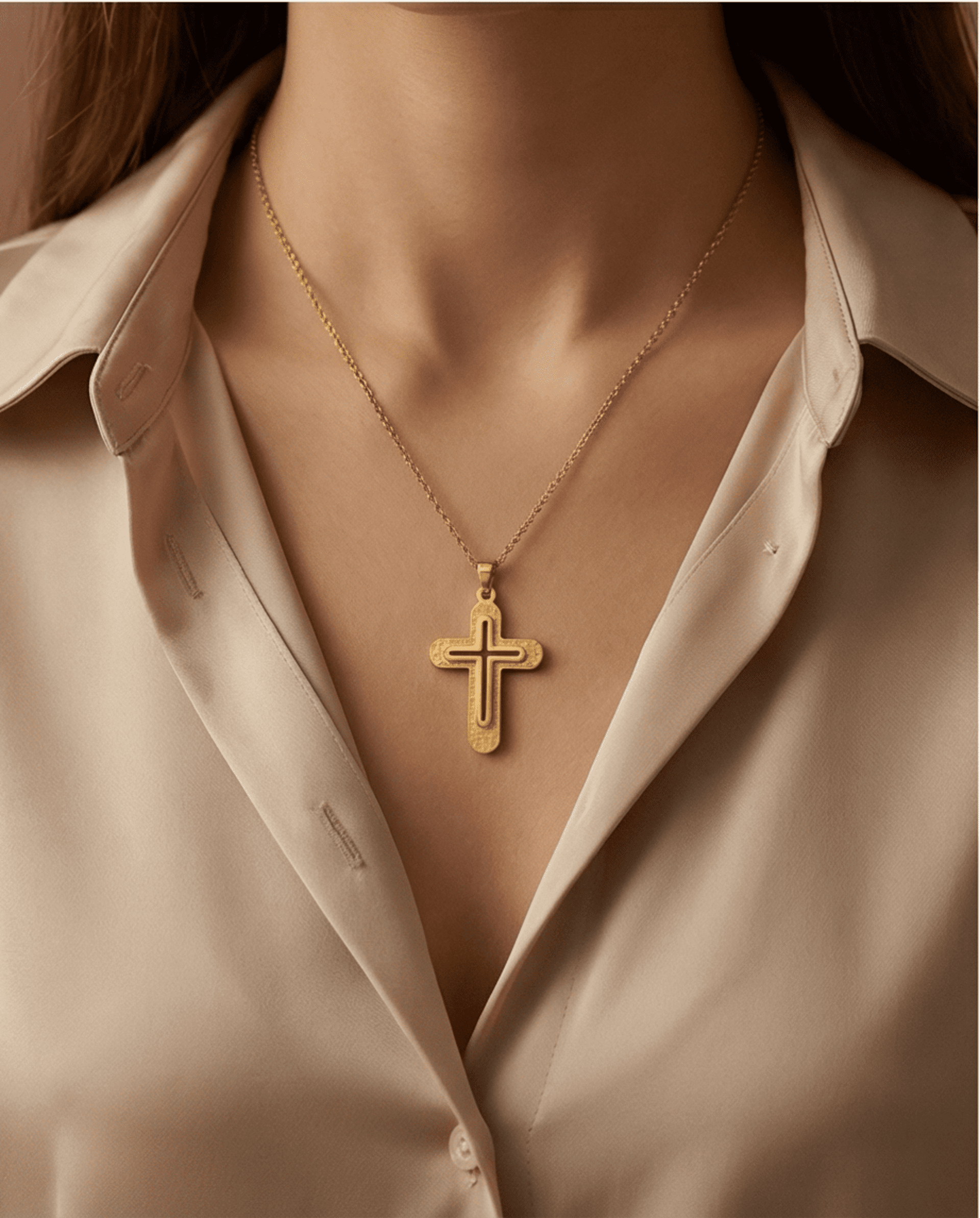 Crucifijo exclusivo - chapado en oro 18klt - 5