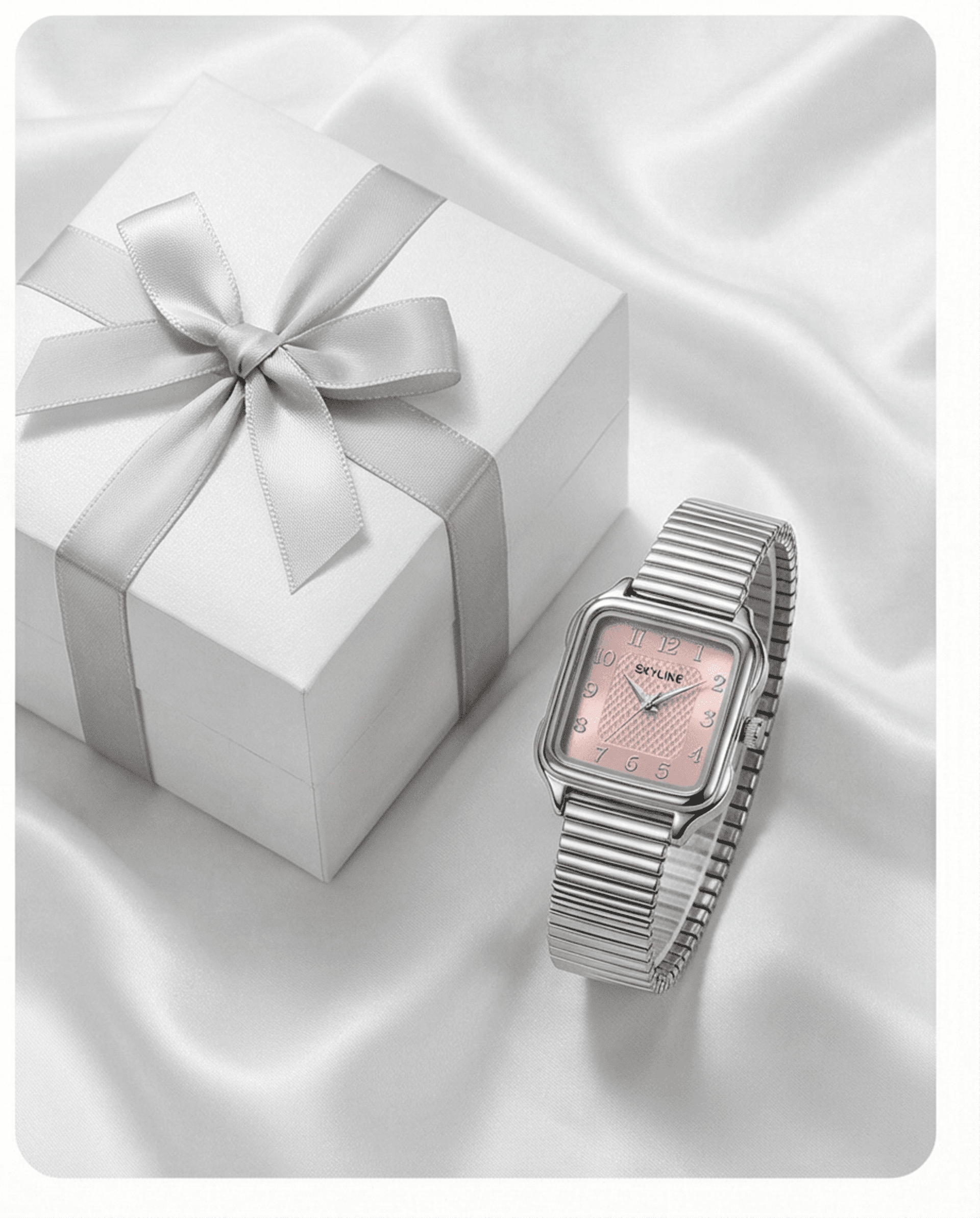 Reloj de Mujer Skyline – Elegancia en Rosa y Acero - 4