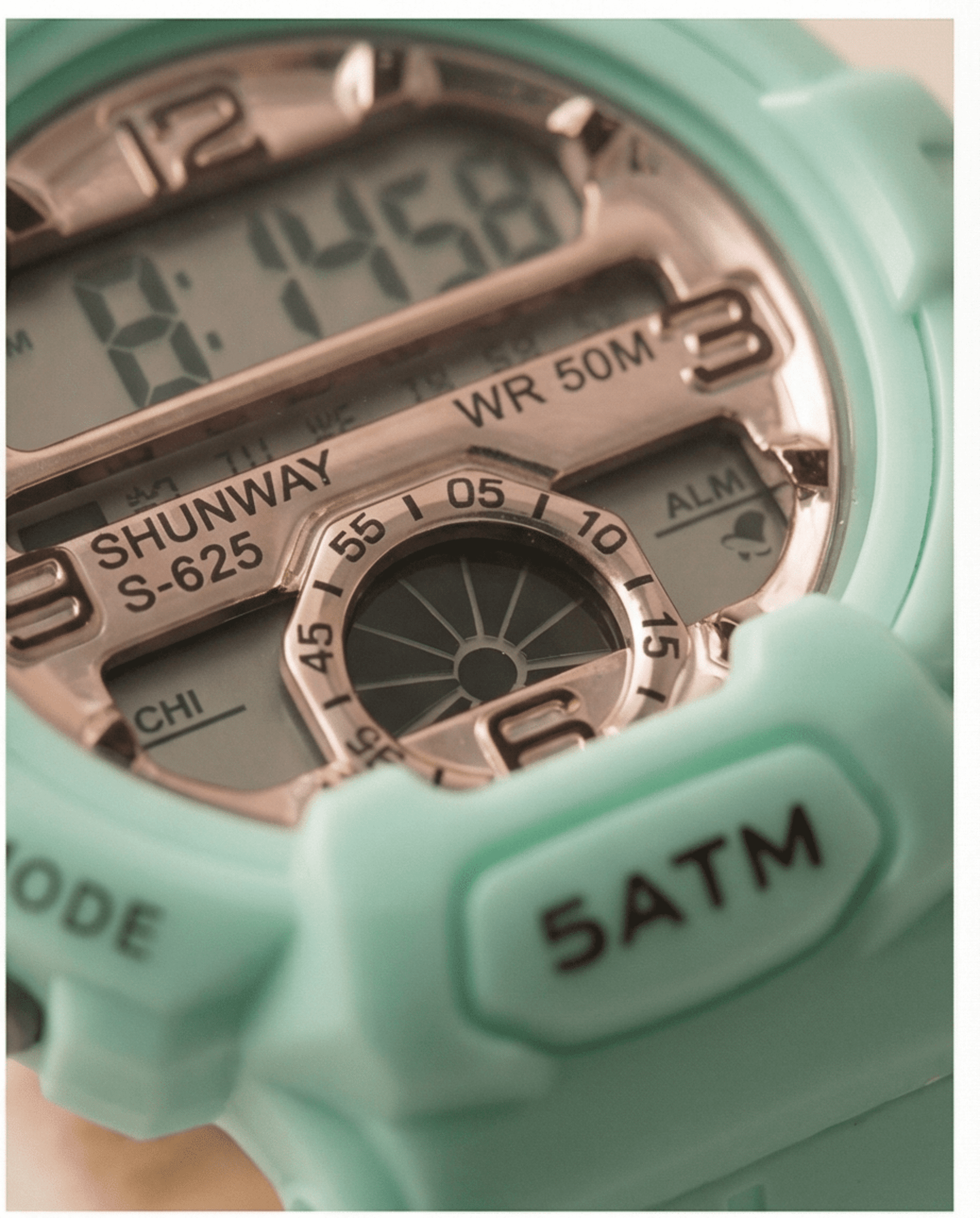 Reloj Digital Deportivo Mujer S-SPORTS Modelo S-625 – Color Menta - 2