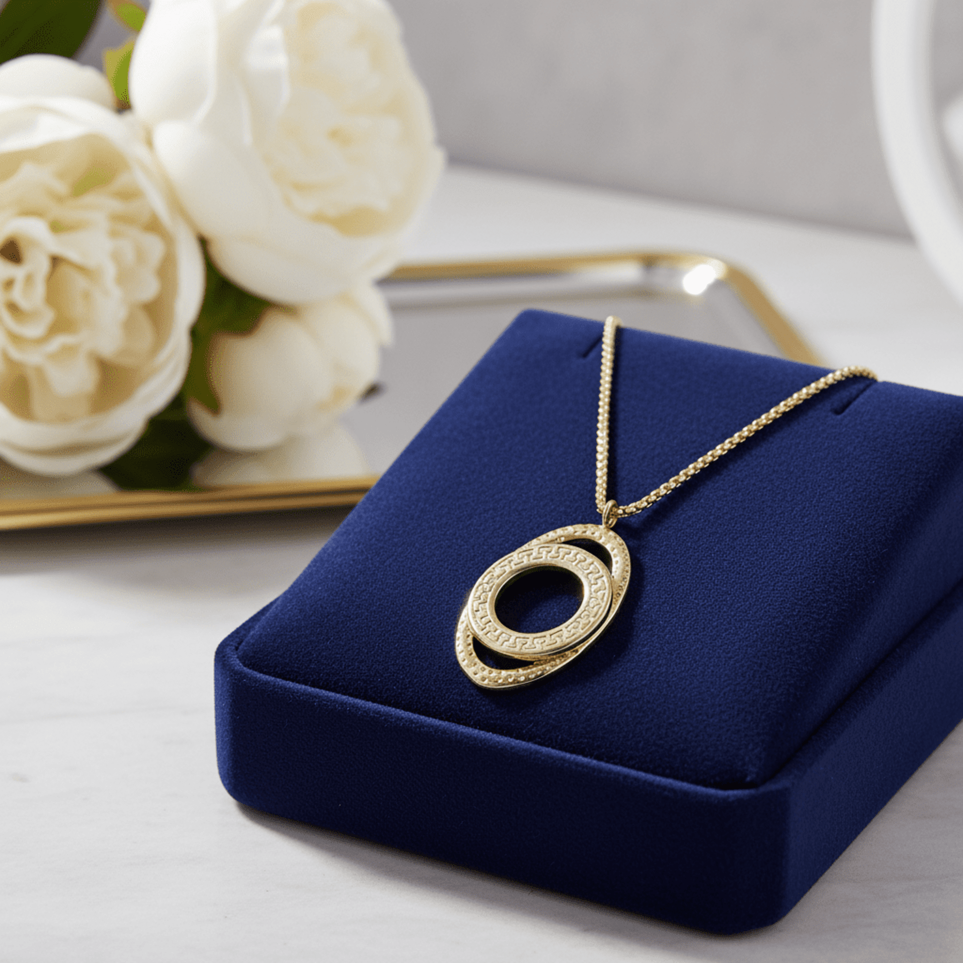 Collar Dorado Eclipse Griego – Acero Quirúrgico - 6