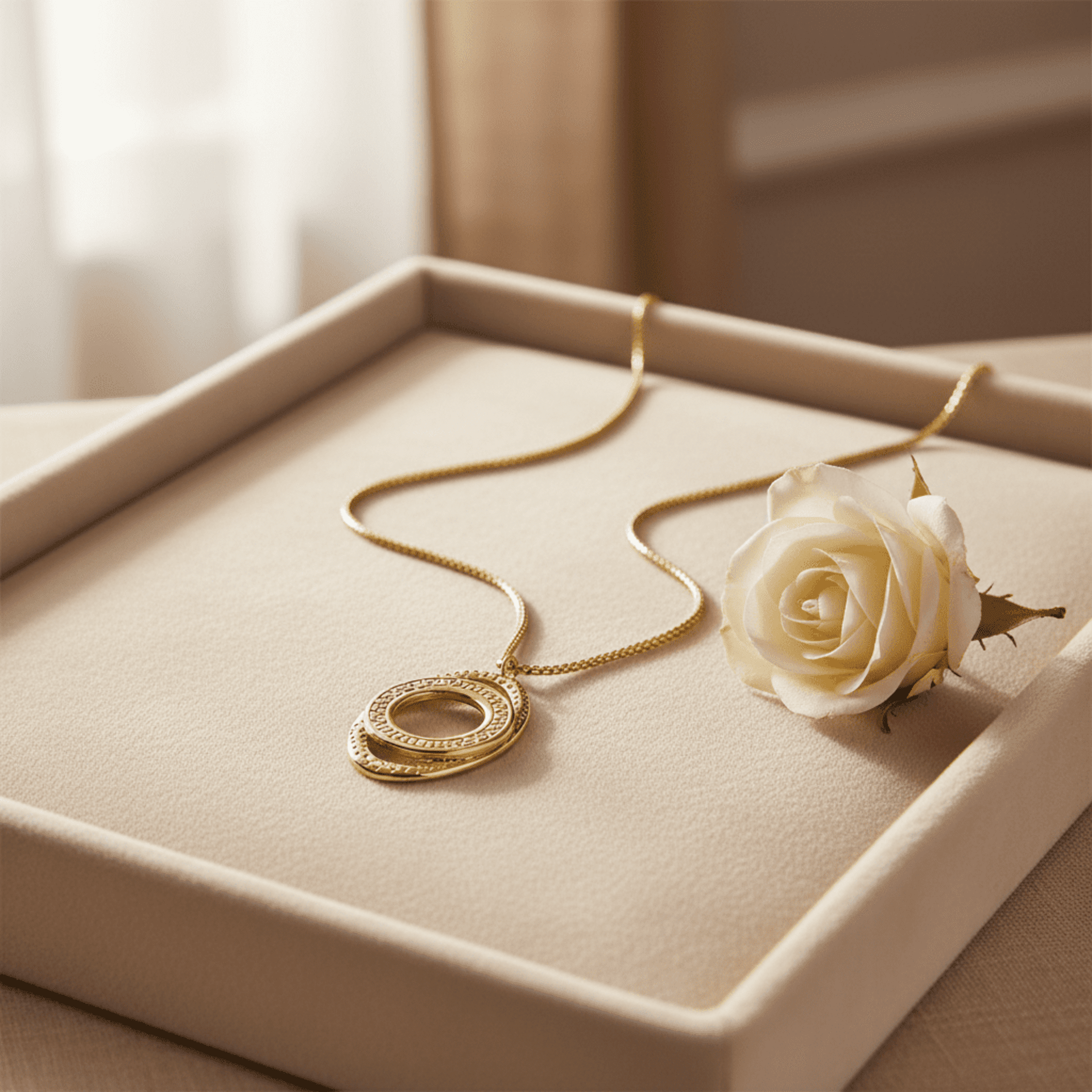 Collar Dorado Eclipse Griego – Acero Quirúrgico - 4