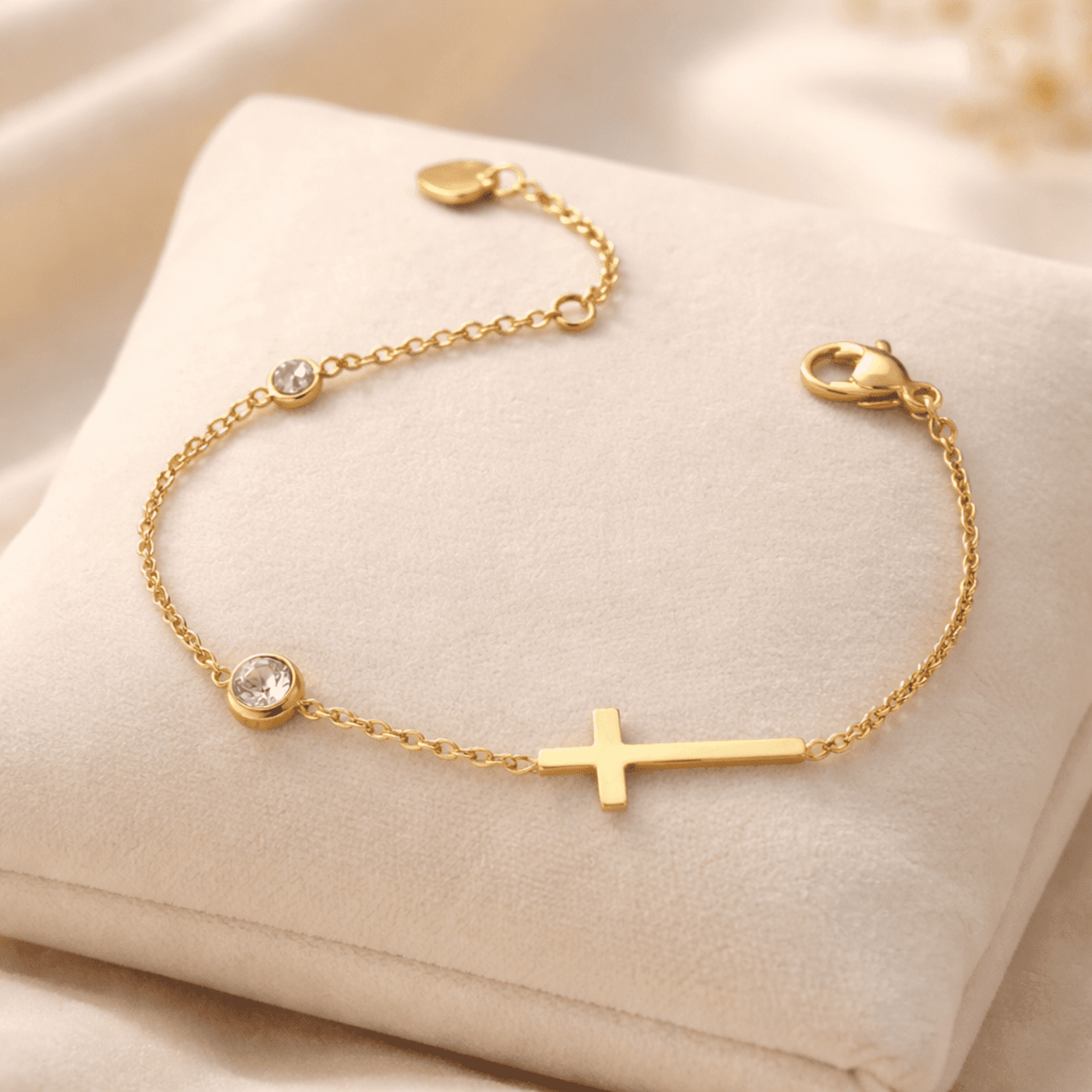 Golden Faith – Pulsera Cruz 316L - 3