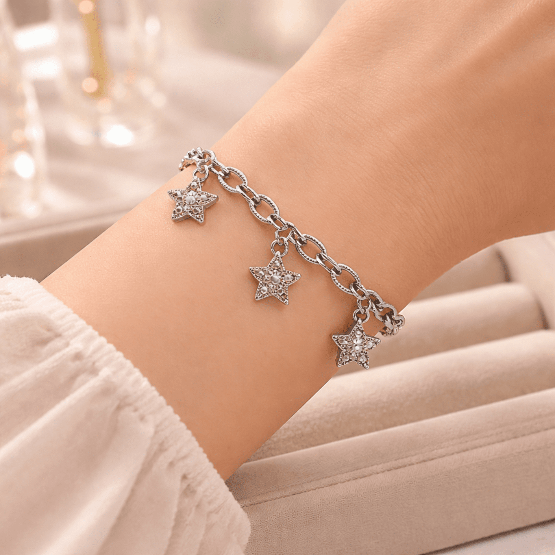 Pulsera o Tobillera Star steel 316L - Hipoalergénico - 2