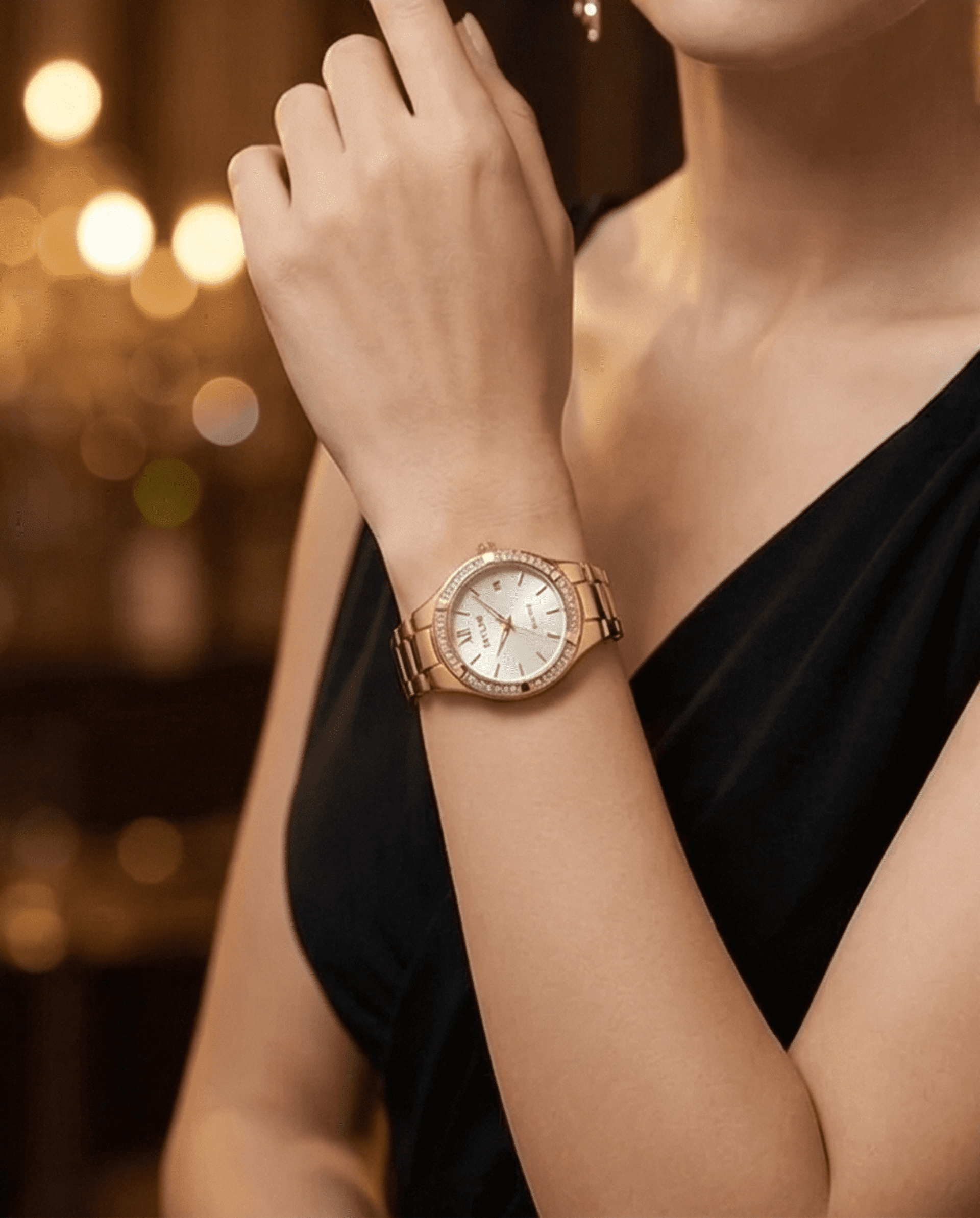 Reloj Skyline Mujer Gold – Lujo que ilumina cada momento - 3