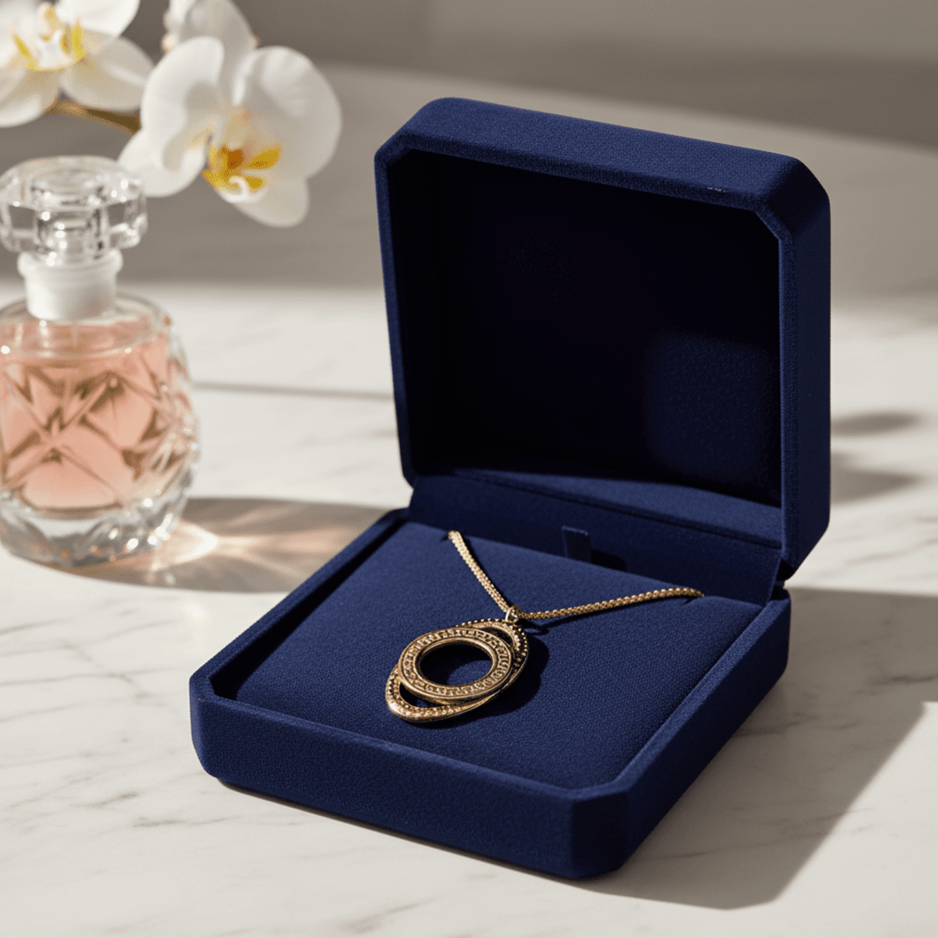 Collar Dorado Eclipse Griego – Acero Quirúrgico - 2