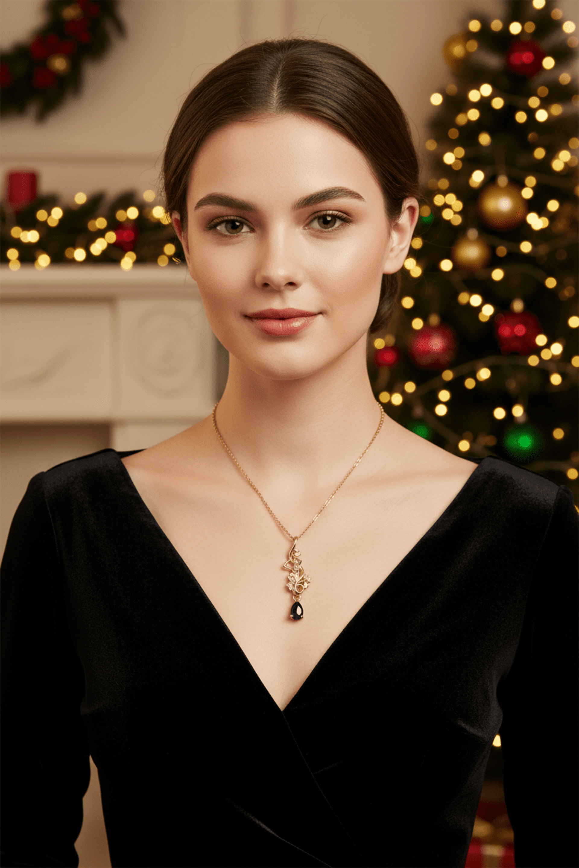 Collar Lágrima Celestial – Acero Quirúrgico Dorado - 2