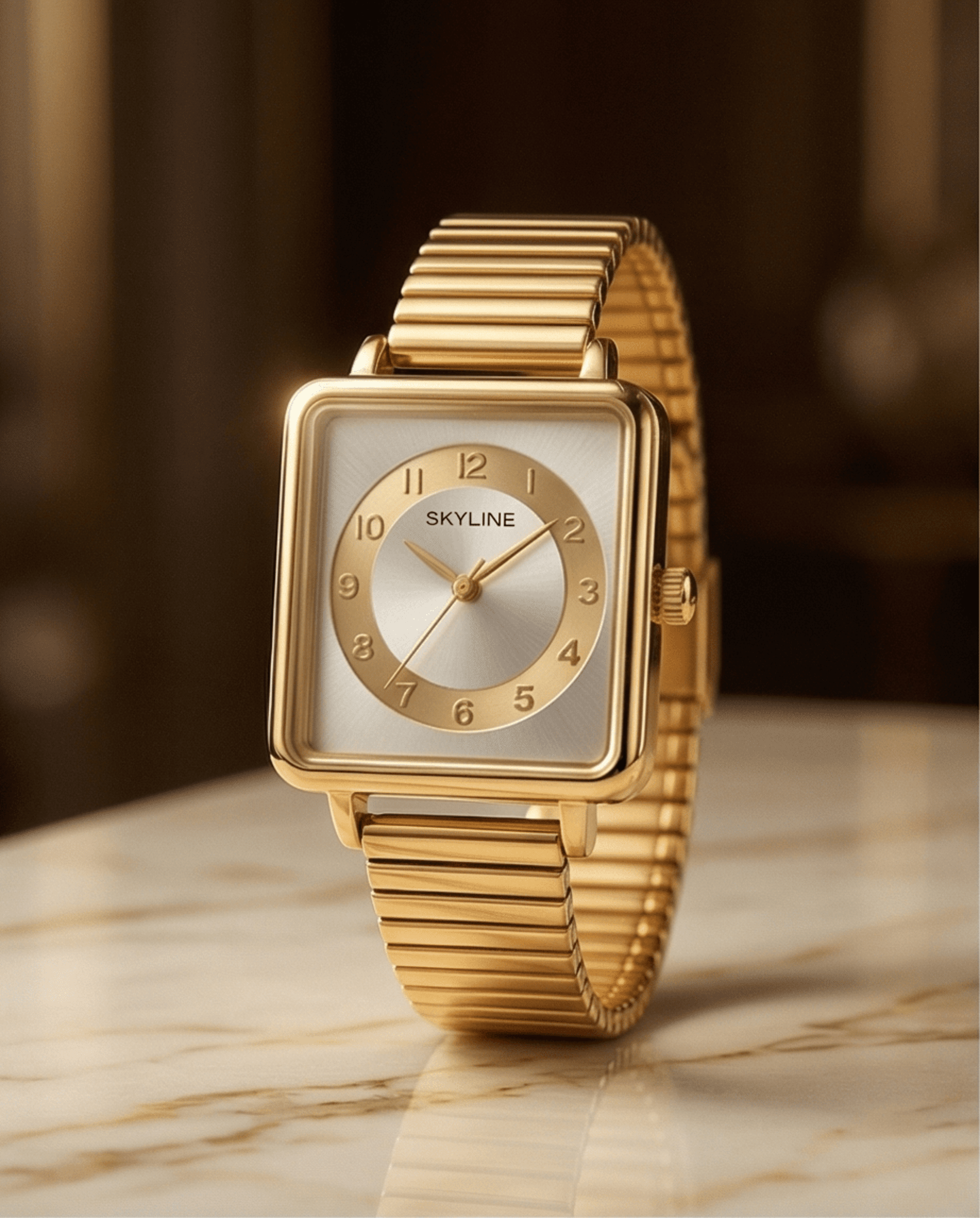 Reloj de Mujer Skyline – Elegancia en Dorado - 1