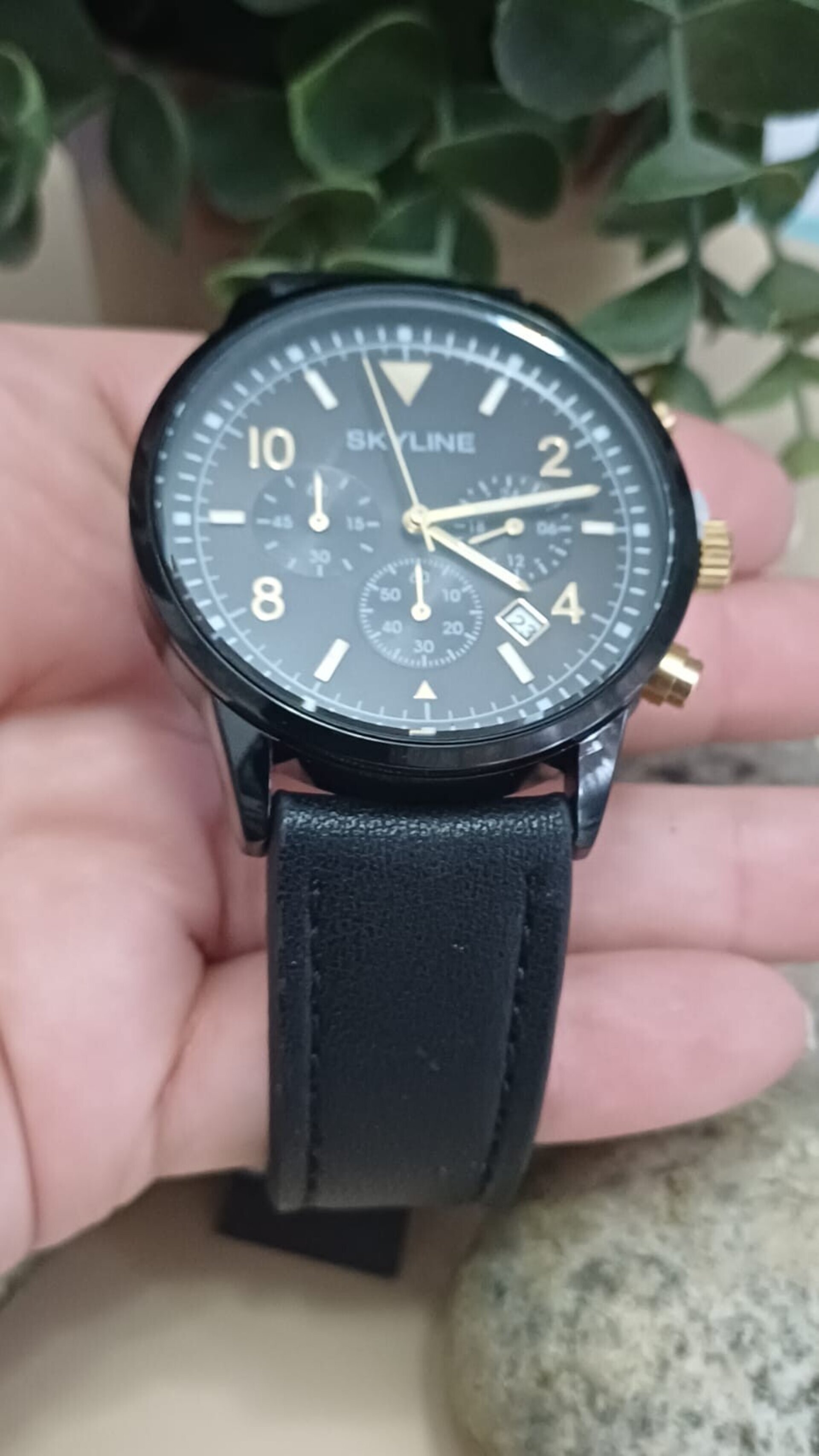 Reloj Cronógrafo Negro Piel London - 4