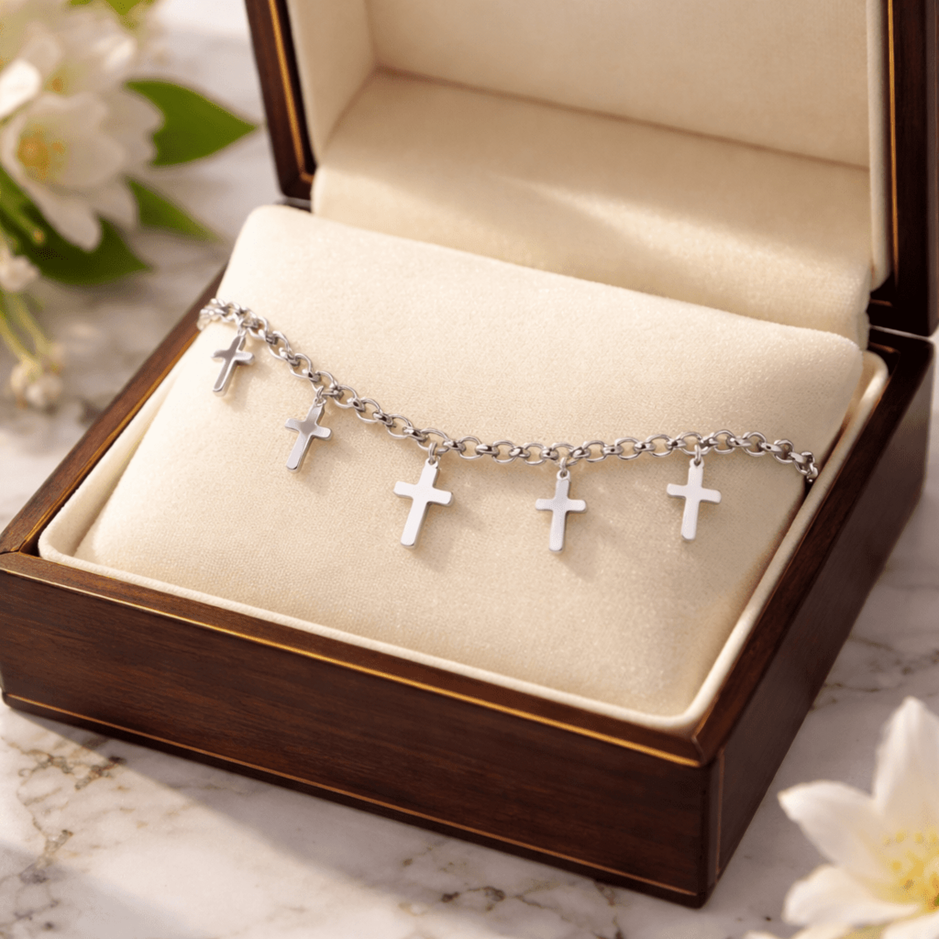 Pulsera Cruz – Acero 316L hipoalergénico - 6