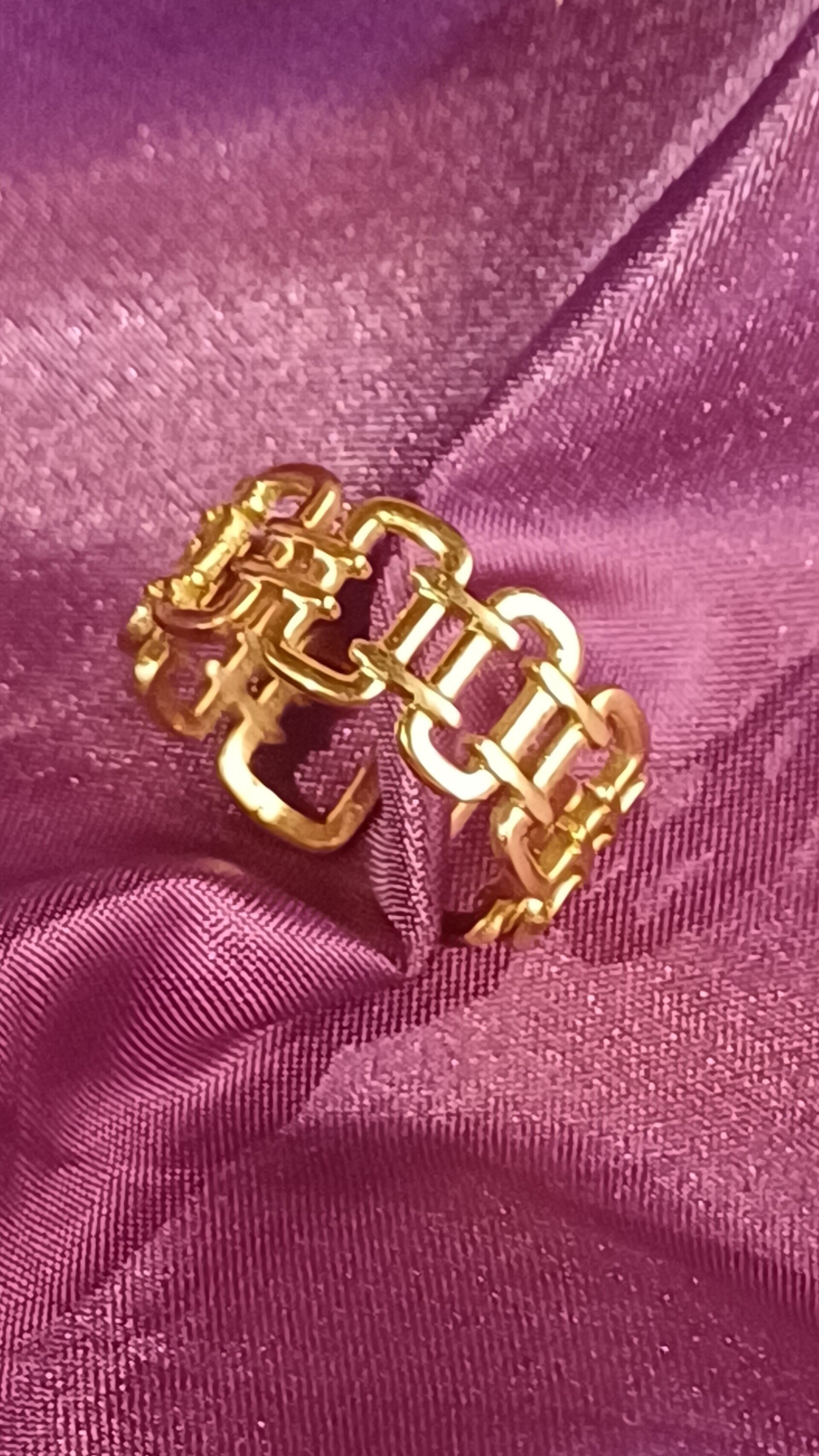 Anillo Cadena Dorada – Acero Quirúrgico - 5