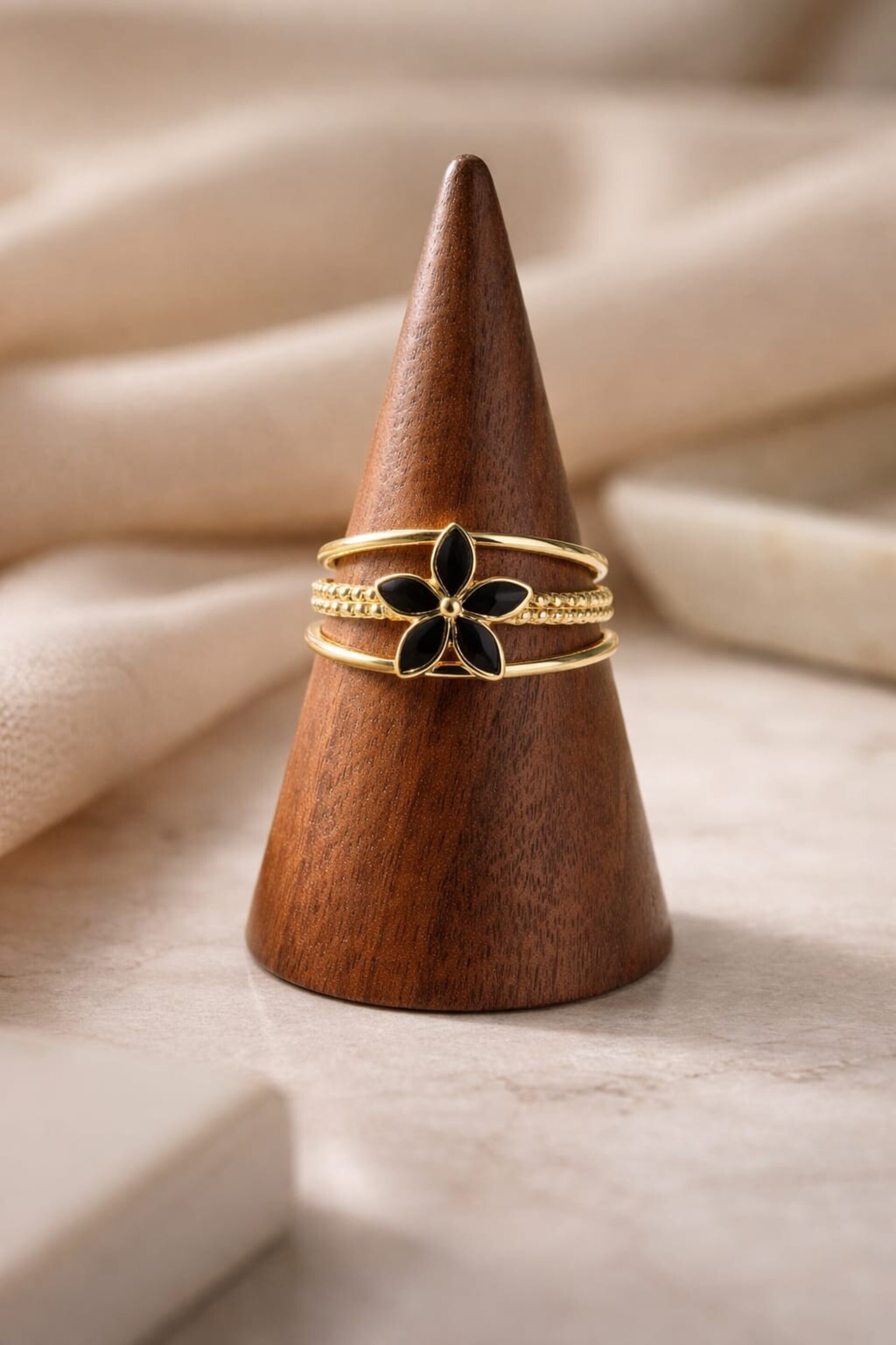 Anillo Ajustable Flor Nocturna - 6