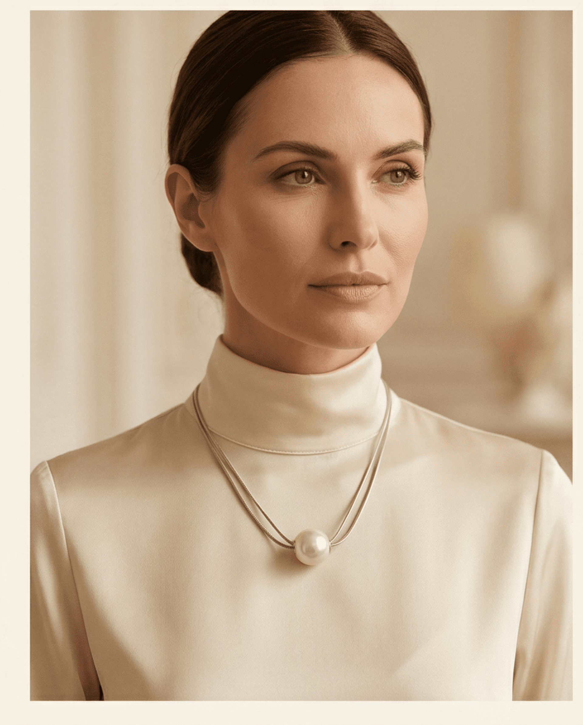 Pearl Aura – Collar de Perla en Acero Quirúrgico 316L - 2