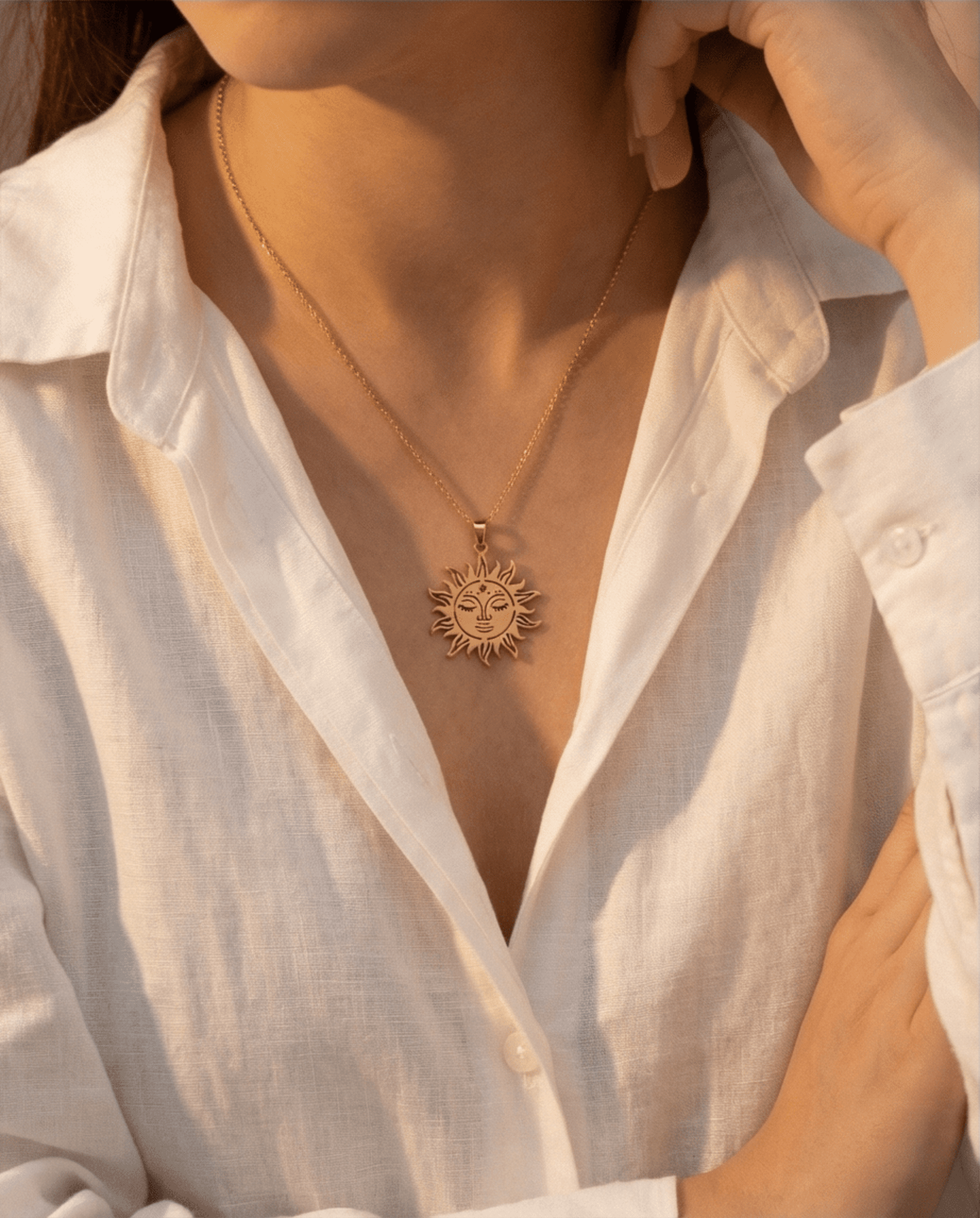 Collar Sol Serena chapado en oro 18klt - 5