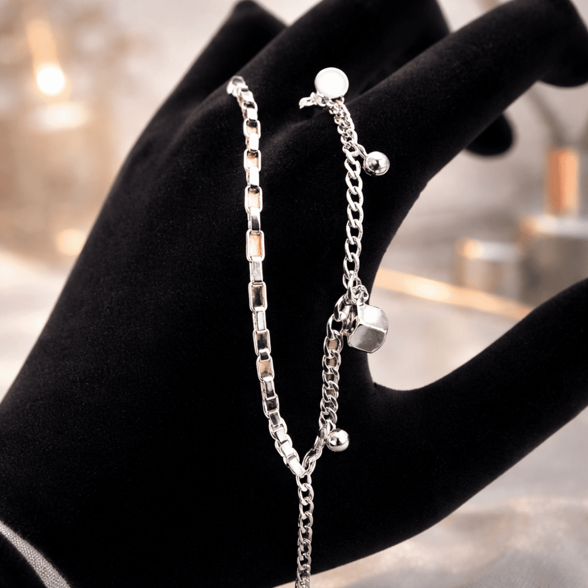 Pulsera Doble Cadena steel - Acero hipoalergénico - 5