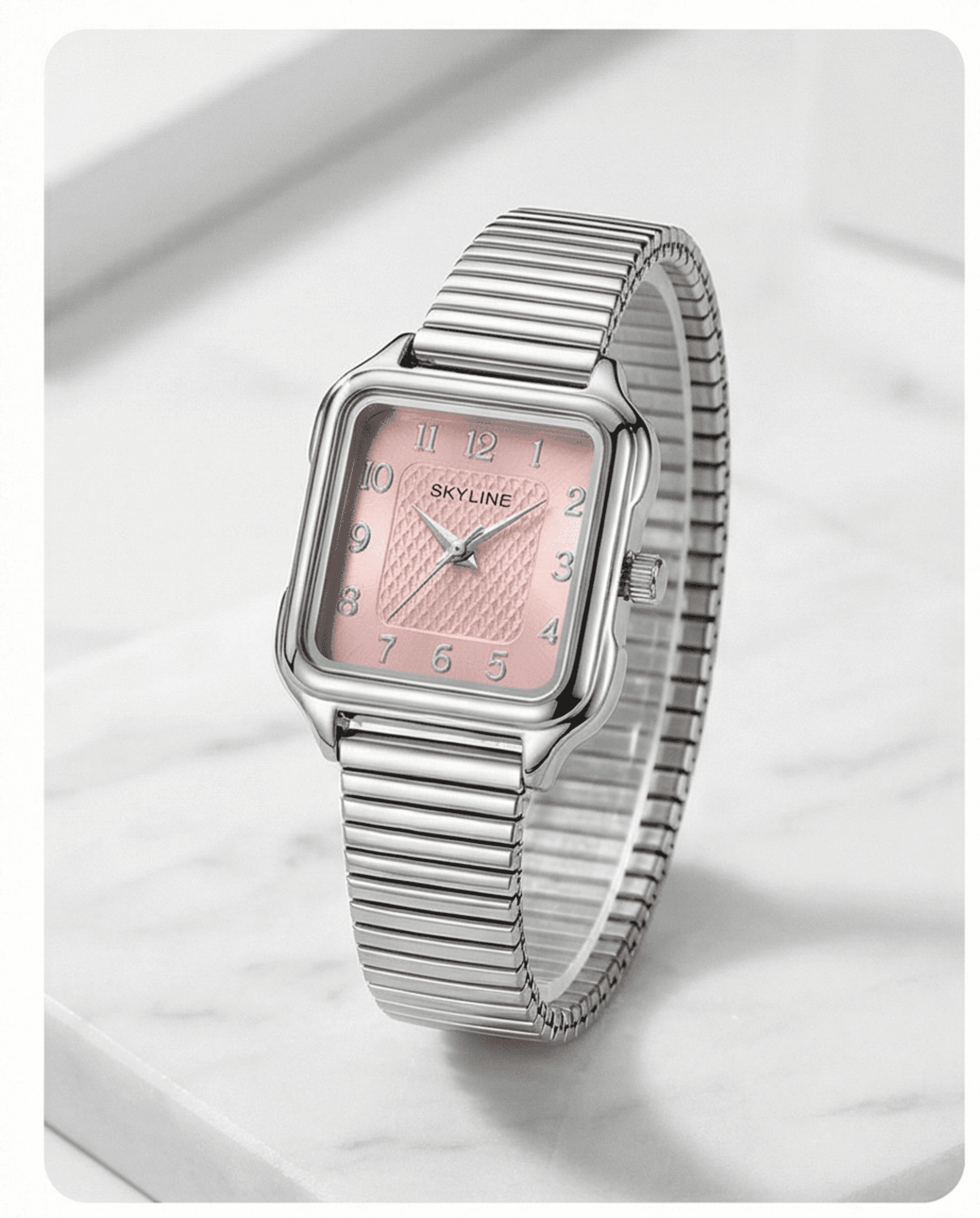 Reloj de Mujer Skyline – Elegancia en Rosa y Acero - 1