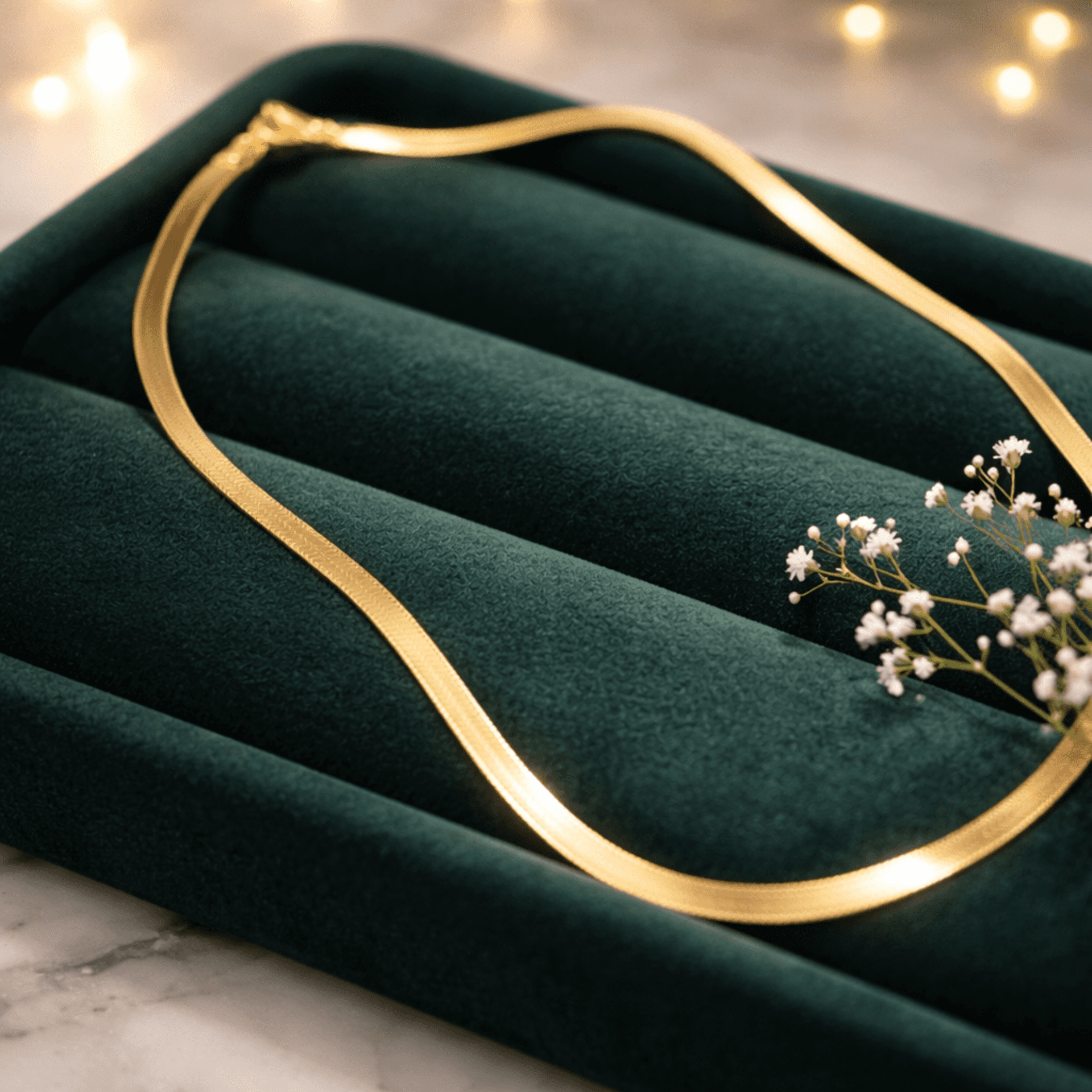 Cadena Snake de Acero Quirúrgico Chapada en Oro 18K - 4