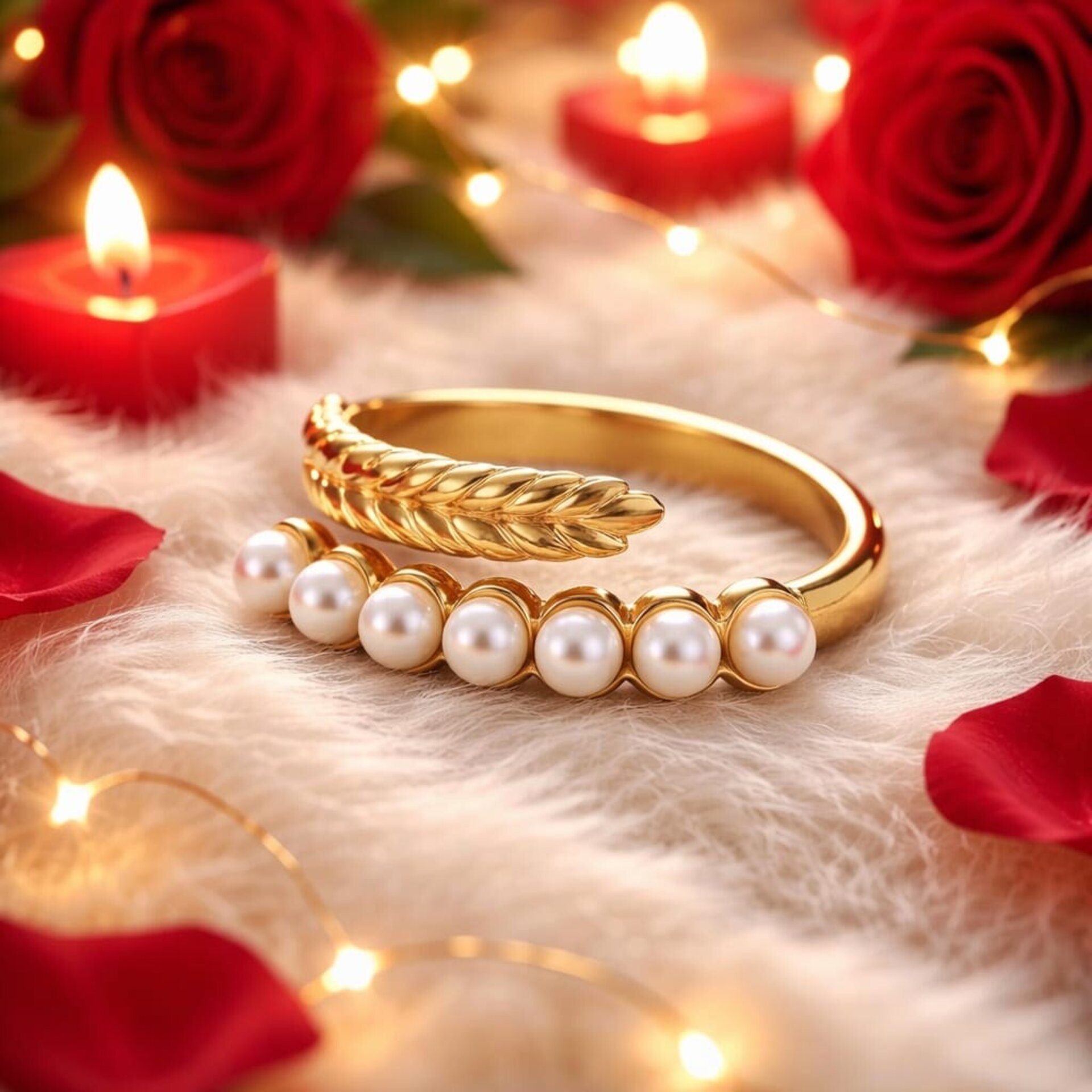 Anillo Ajustable Tiara De Perlas - 2