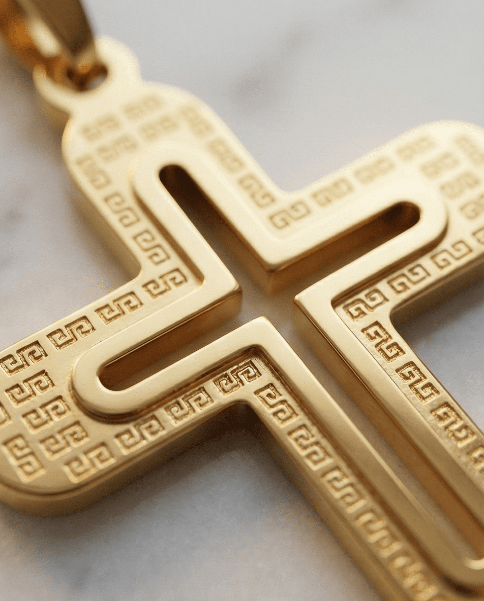 Crucifijo exclusivo - chapado en oro 18klt - 4