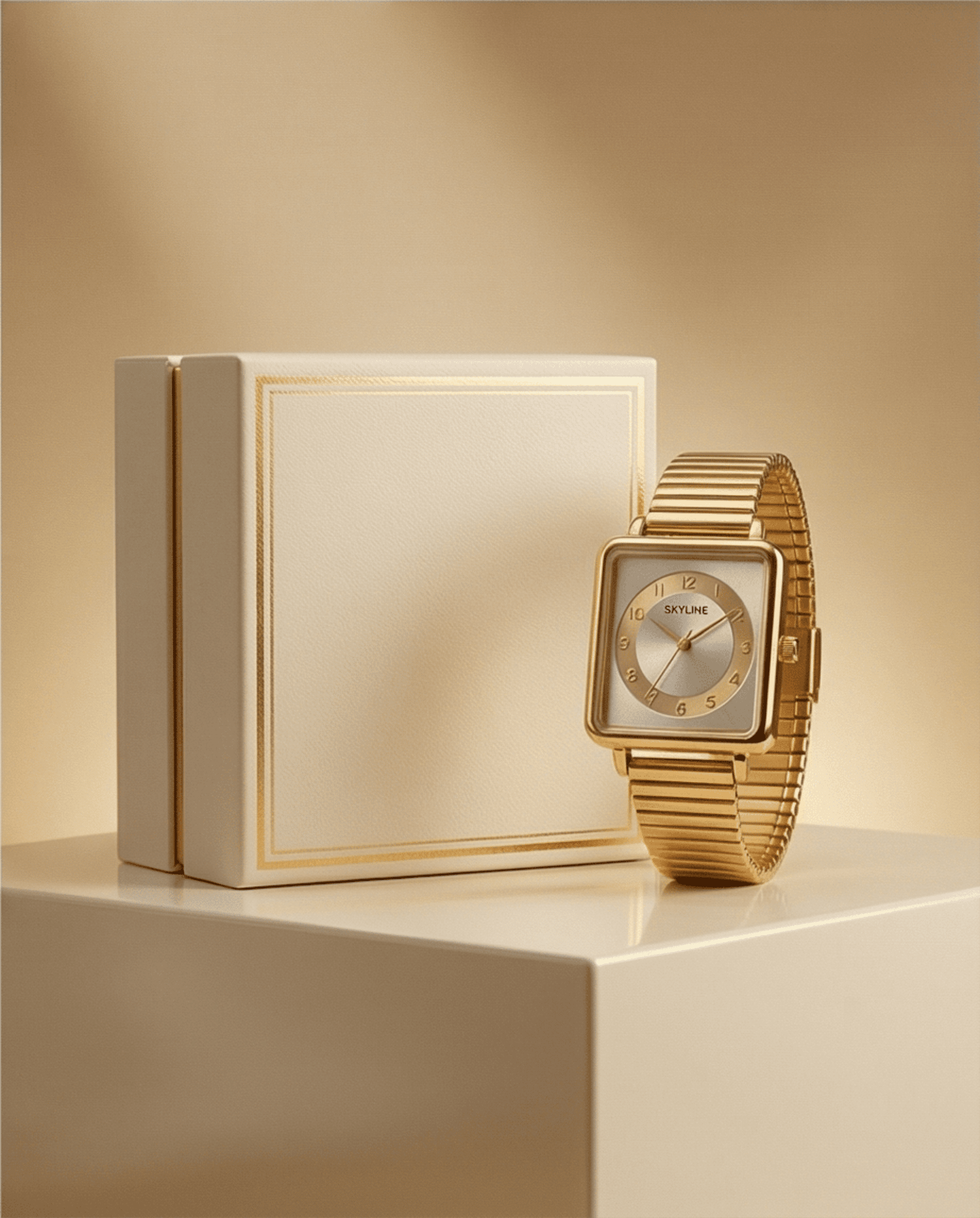 Reloj de Mujer Skyline – Elegancia en Dorado - 4