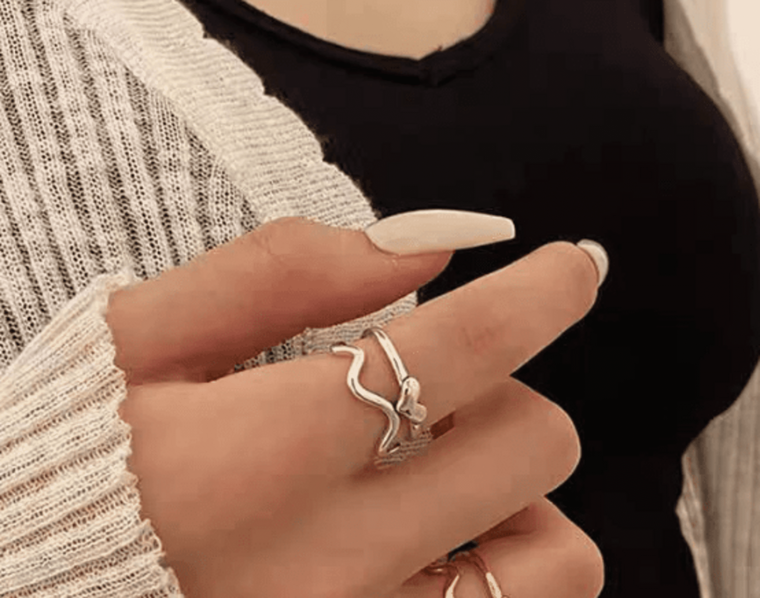 Anillo Ola de Amor – Acero Quirúrgico Ajustable - 2