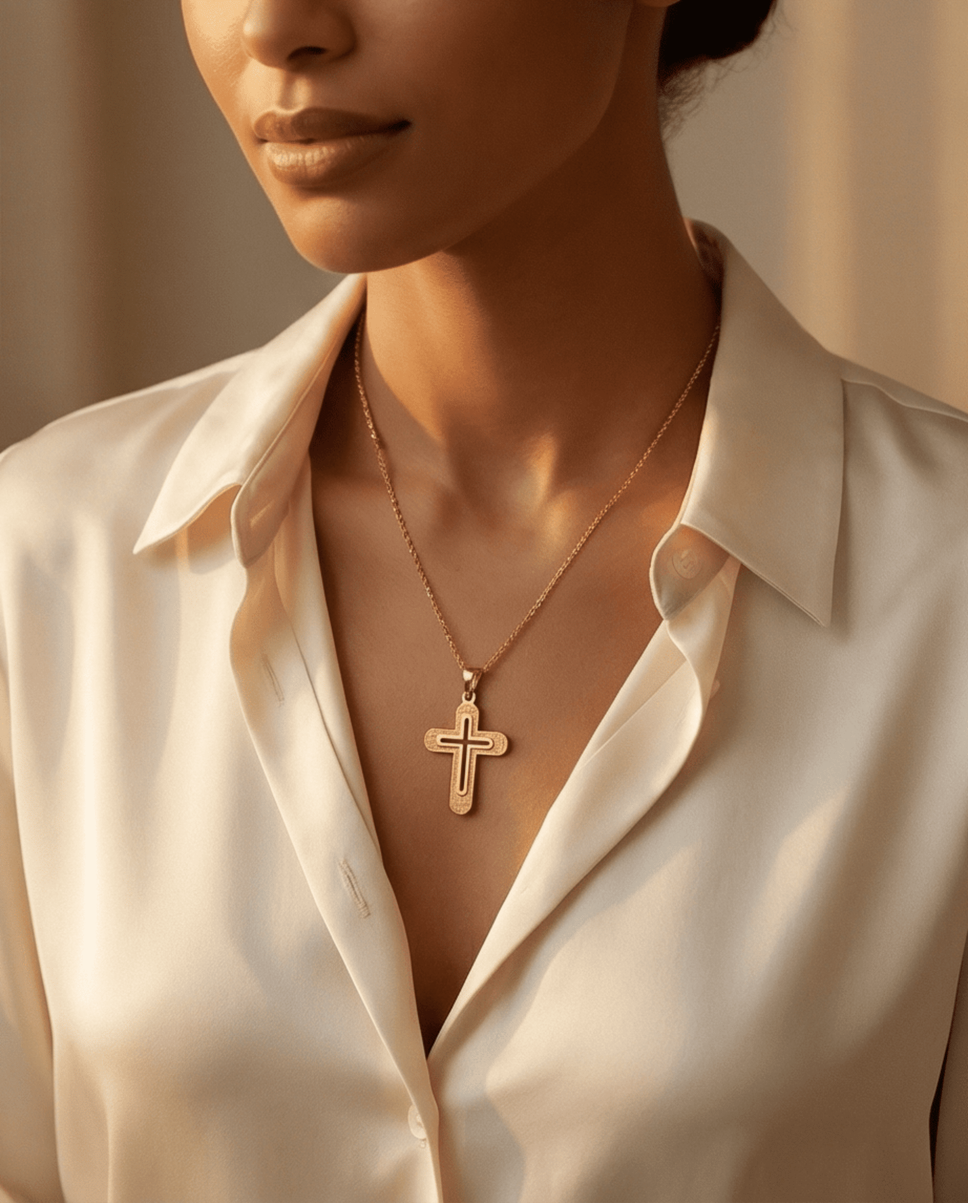 Crucifijo exclusivo - chapado en oro 18klt - 3