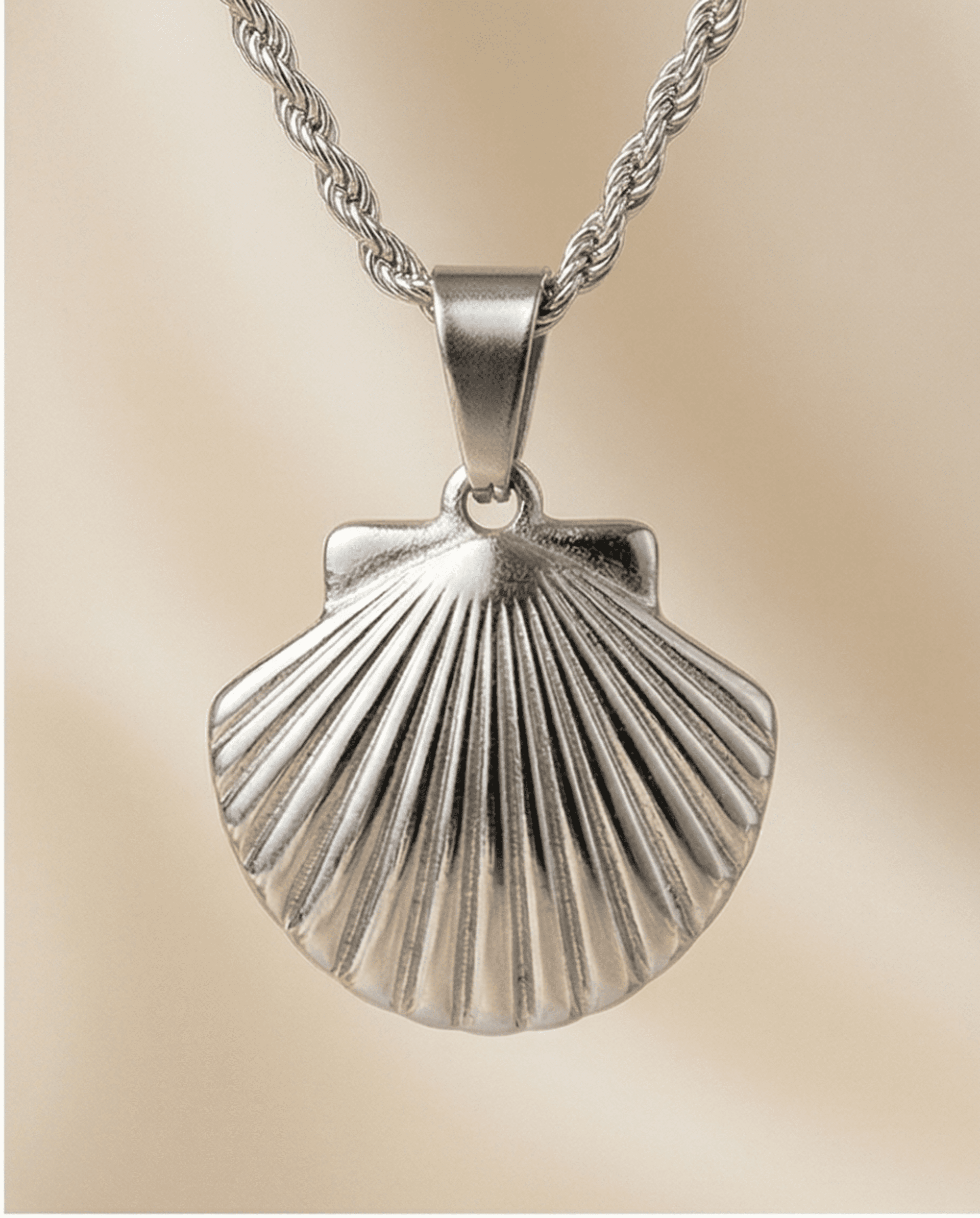 Ocean Shell Glow – Collar Concha en Acero Quirúrgico 316L - 3