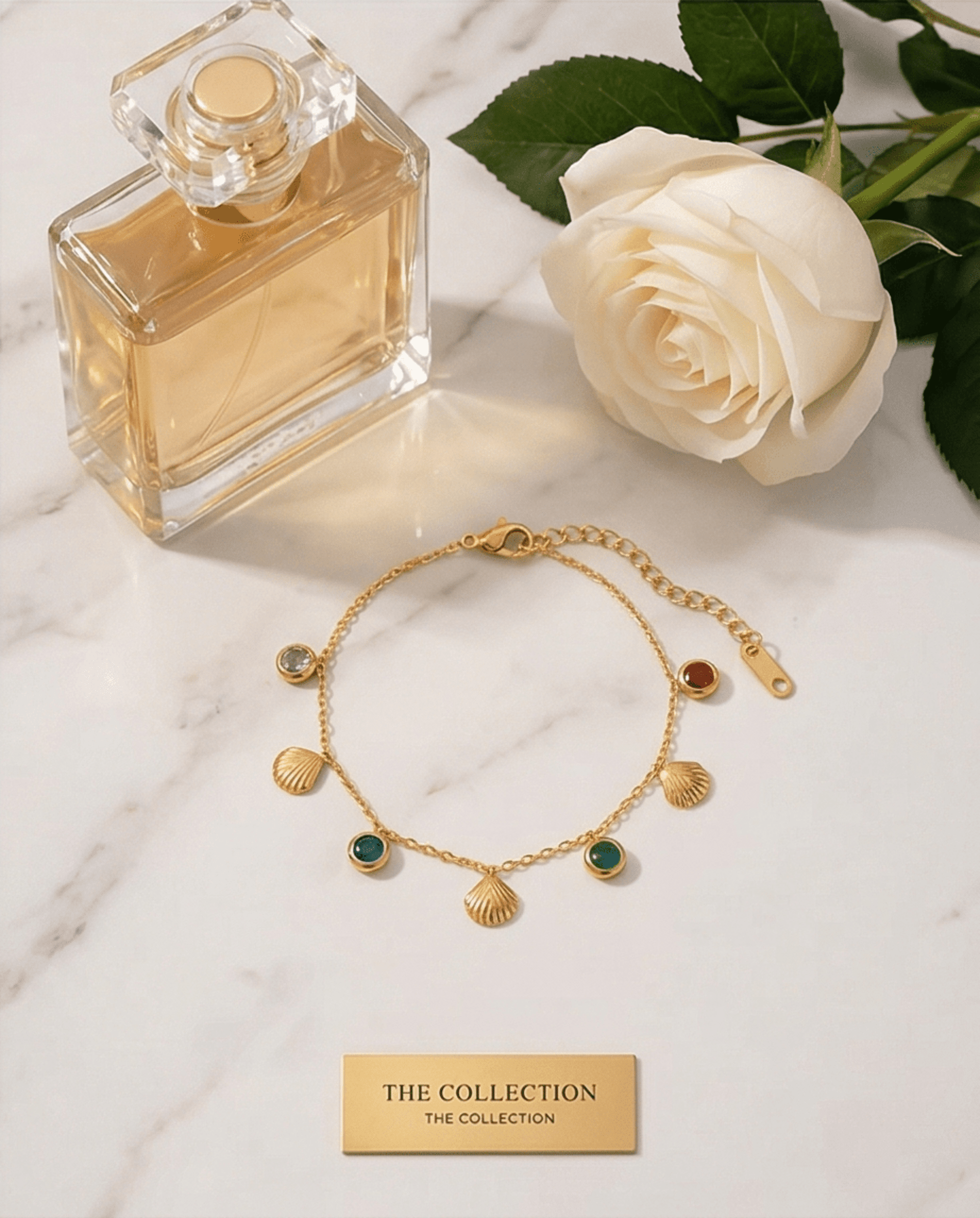 Golden Shell Colors – Pulsera Dorada en Acero Quirúrgico 316L - 4