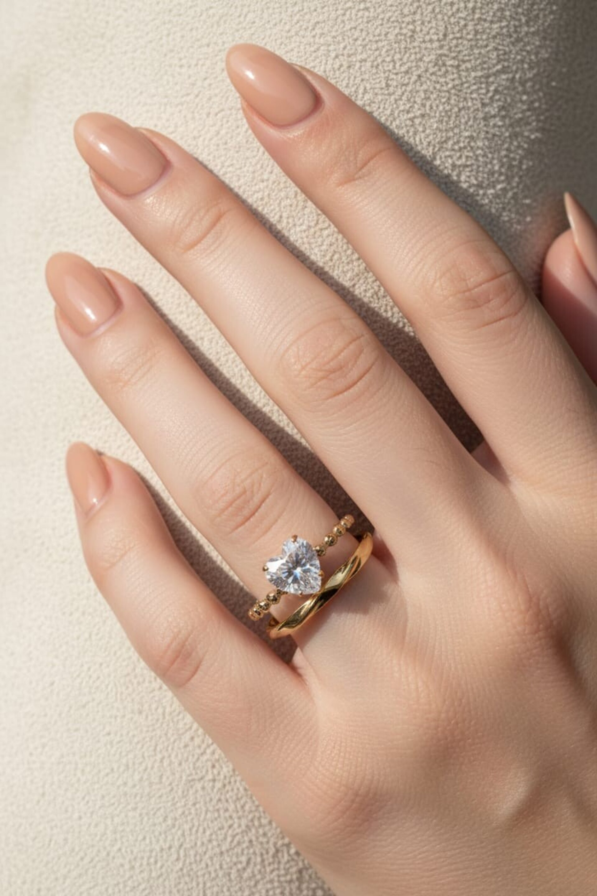 Anillo Corazón Aurora ajustable chapado en oro 18klt - 5