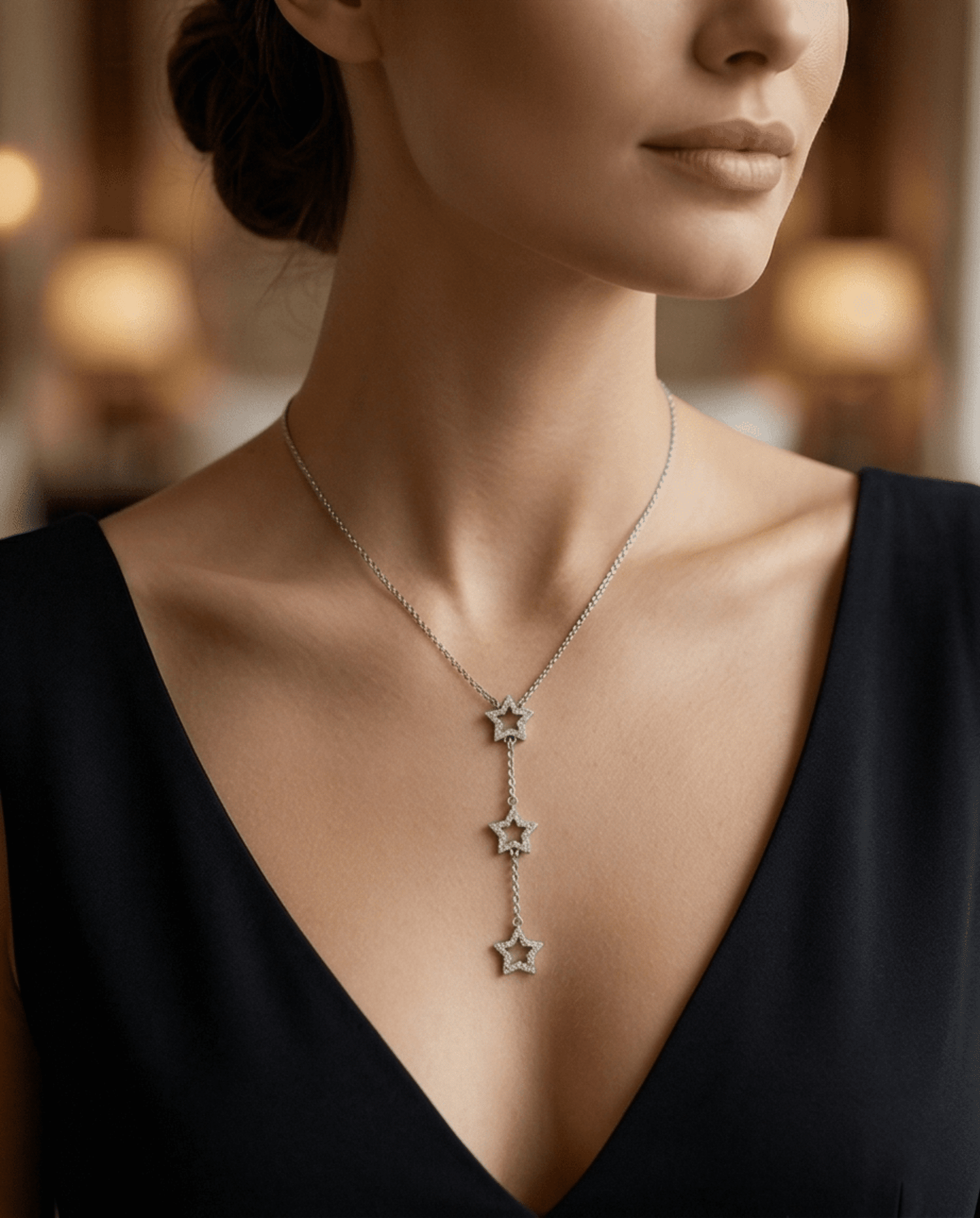 Stellar Shine – Collar de Estrellas en Acero Quirúrgico 316L - 2