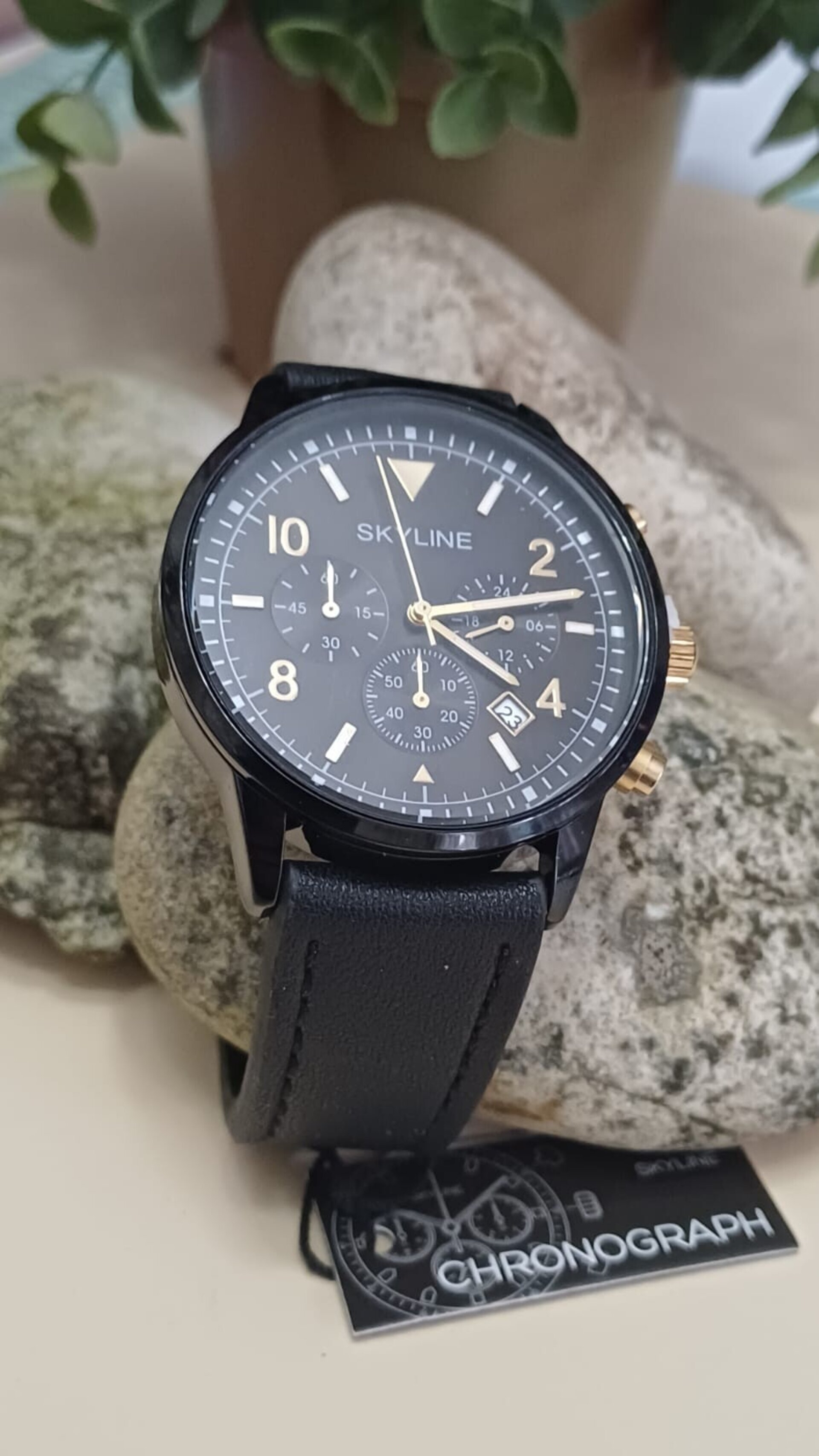 Reloj Cronógrafo Negro Piel London - 5