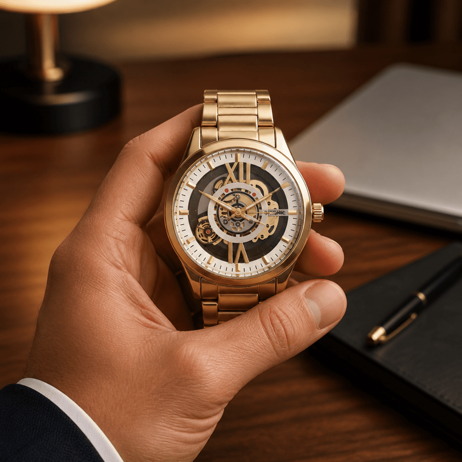 Reloj Skeleton Dorado – Diseño Premium Automático - 1
