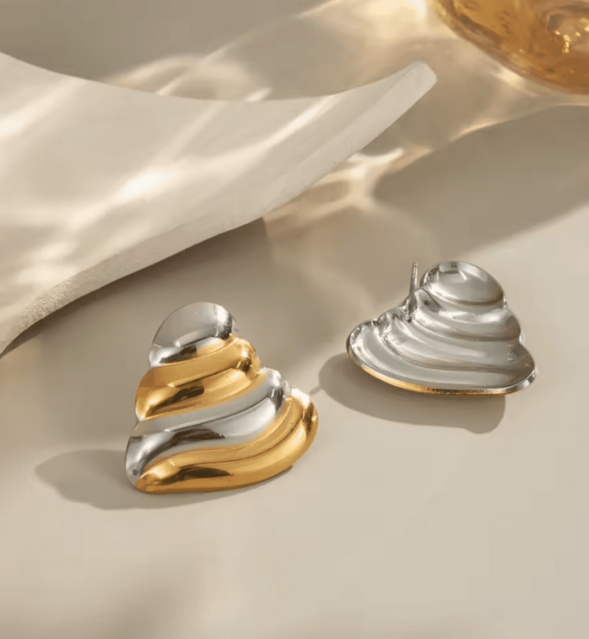 Pendientes de Acero Bicolor – Colección Dualidad - 2