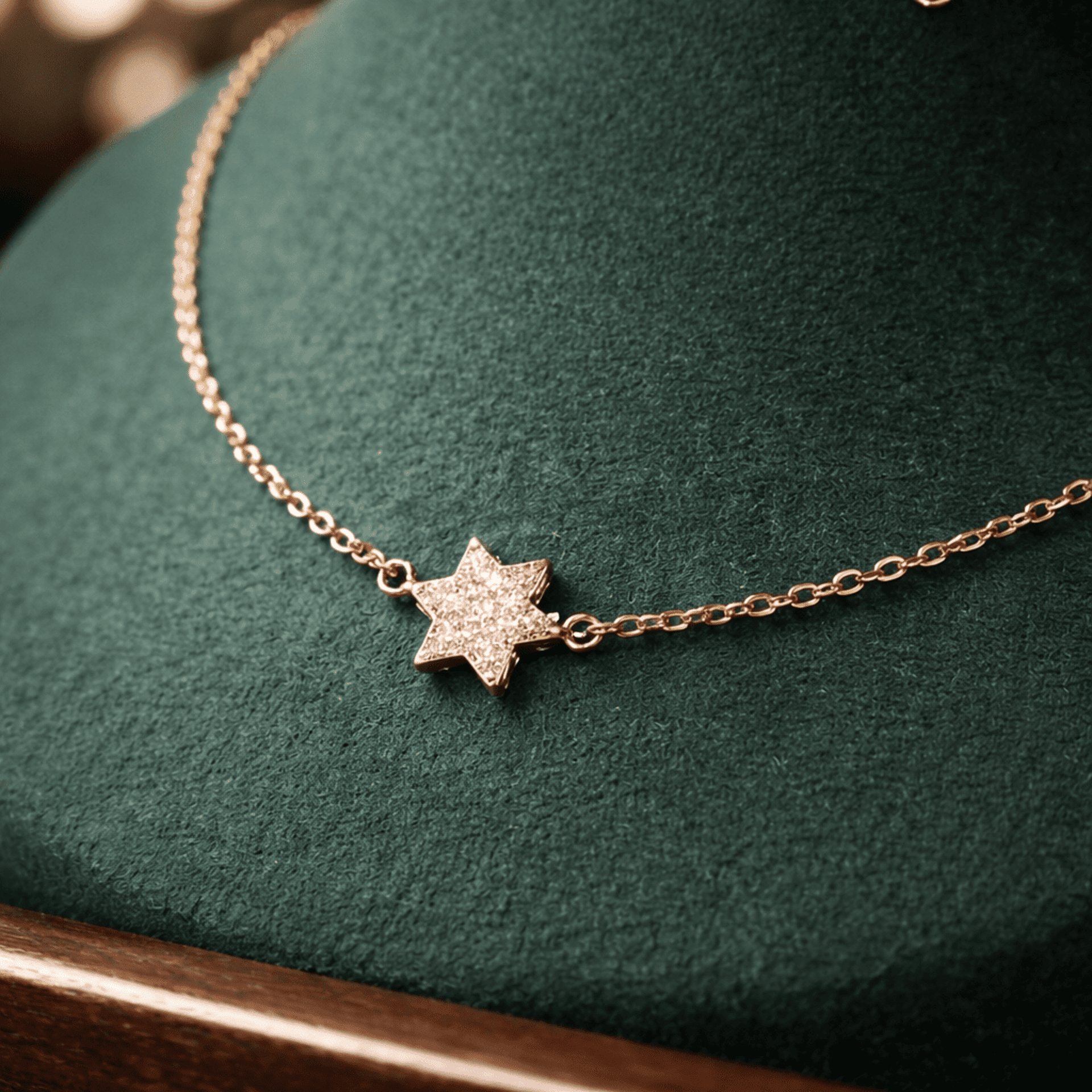 Colgante Estrella Pavé Minimalista – Acero Quirúrgico Chapado en Oro 18K - 4